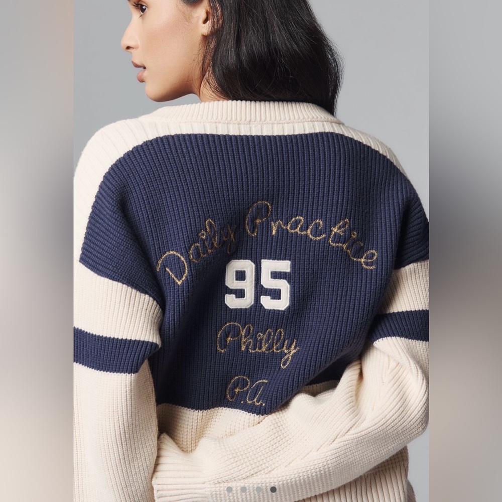Anthropologie Daily Practice Quarterback Cardigan Sweater, Various Sizes NWT - Picture 4 of 4